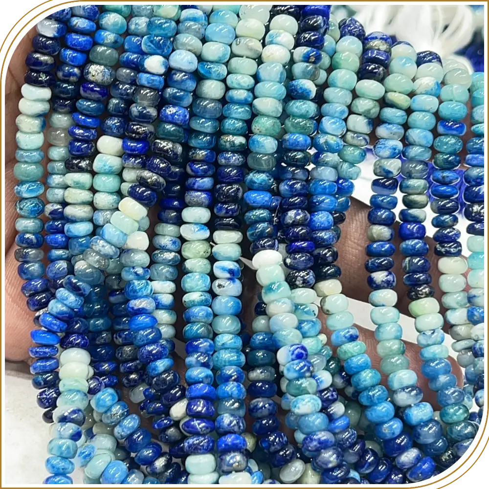 Natural Afganite Smooth Rondelle Beads Size 5-6mm 17 Inches Strand