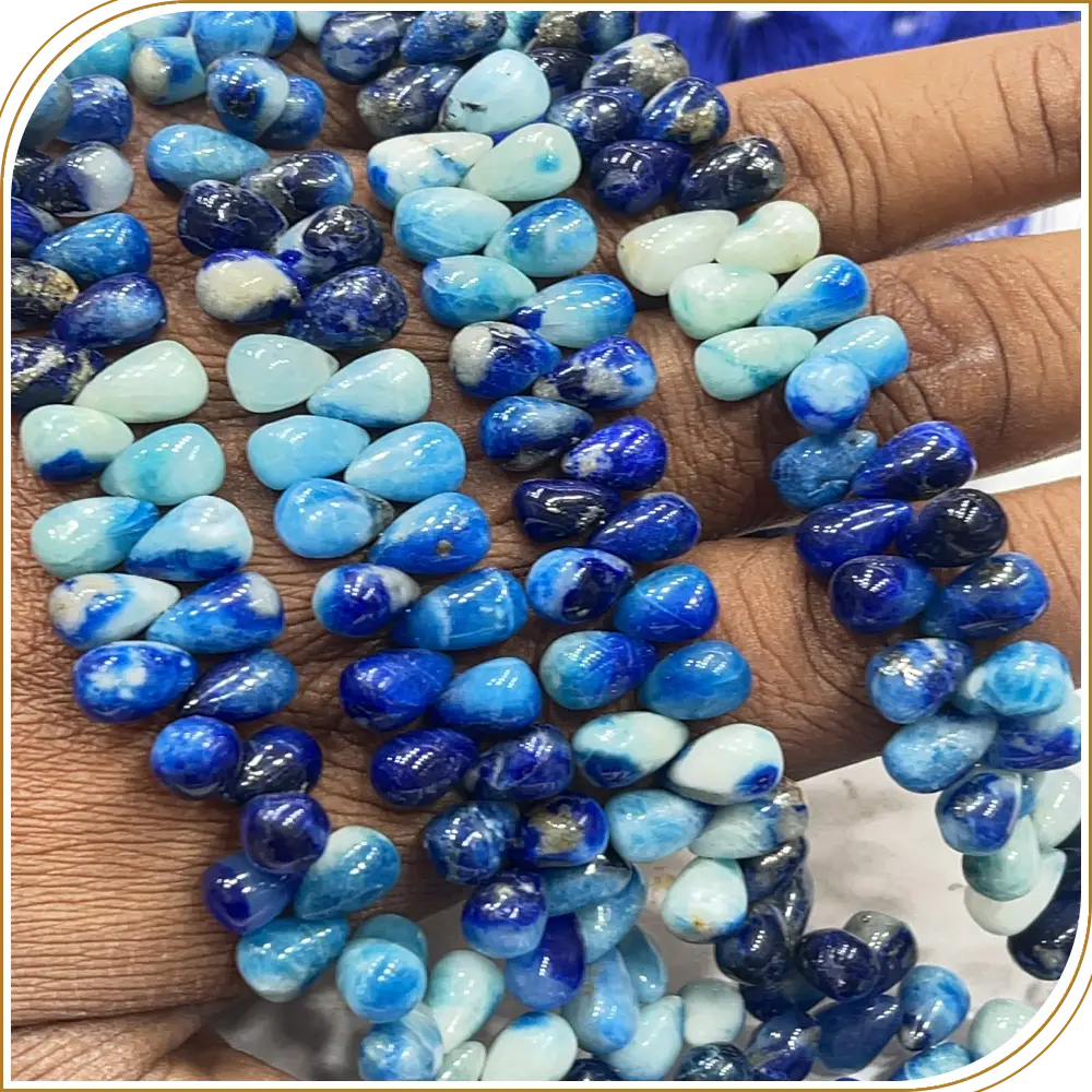 Natural Afganite Smooth Teardrops Beads Size 5-6mm 8 Inches Strand
