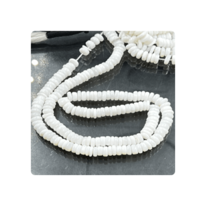 High Quality Natural African White Opal Faceted Heishi Tier Shape Beads Size 6 to 7mm 17 Inches Strand Price