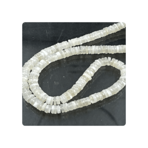 High Quality Natural African White Moonstone Faceted Heishi Tier Shape Beads Size 6 to 7mm 17 Inches Strand Price