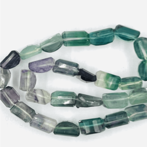Multi Fluorite Faceted Nuggets Beads