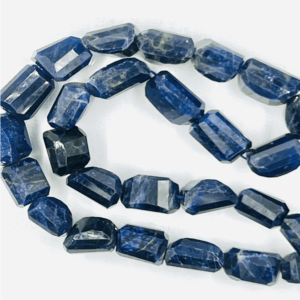 Blue Lapis Lazuli Faceted Nuggets Beads