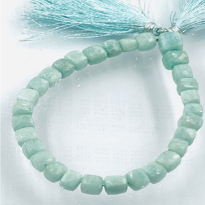 Green Amazonite Gemstone Faceted Box Shape Heishi Beads