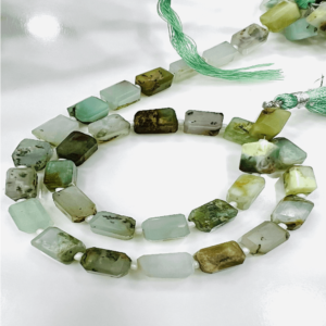 Wholesale Price Natural Chrysoprase Faceted Nuggets Beads Size 12x16mm Approx 14 Inches Strand 100% Natural