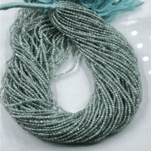 Customized Cheap High Quality Natural Apatite Faceted Rondelle Beads Size 2mm to 2:5mm Approx. 13 Inches Strand.