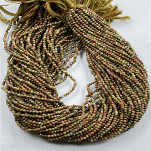 Jewelry Decorating Colorful High Quality Natural Unaykite Faceted Rondelle Beads Size 2mm to 2:5mm Approx. 13 Inches Strand.