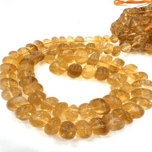 100% Pure Wholesale Natural Citrine Quartz Smooth Rondelle Beads Size 8 to 10mm Approx 8 Inches Strand 100% Natural