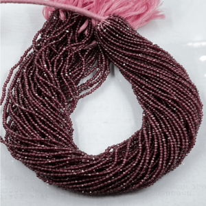 New Arrived High Quality Natural Rhodolite Garnet Faceted Rondelle Beads Size 2mm to 2:5mm Approx. 13 Inches Strand.