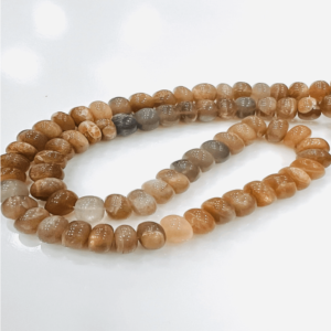 Indian Style Bulk Sale Natural Peach Moonstone Smooth Rondelle Beads Size 8 to 10mm Approx 8 Inches Strand 100% Natural