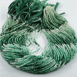 Wholesale Bulk High Quality Natural Shaded Green Onyx Faceted Rondelle Beads Size 2mm to 2:5mm Approx. 13 Inches Strand.