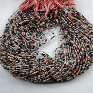 Factory Directly Sale High Quality Natural Multi-stone Faceted Rondelle Beads Size 2mm to 2:5mm Approx. 13 Inches Strand.