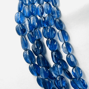 Wholesale Price High Quality Custom Natural Blue Kyanite Smooth Oval Shape Beads Size 5x7mm Approx