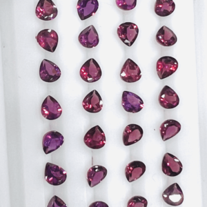 Wholesale Natural Stone Top Qualify Eye Clean Rhodolite Garnet Loose Gemstone 4x5mm Pear Shape Shape Cut Stone