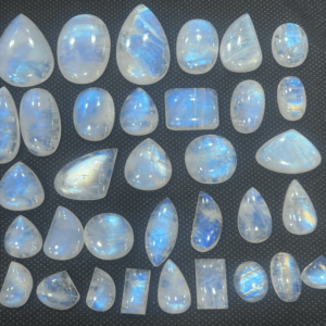 Wholesale Price New Arrived High Quality Full Flashy Blue Fire Rainbow Moonstone Gemstone Cabochon Supplier