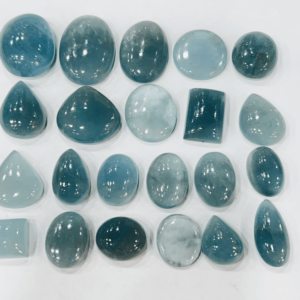 High Quality Natural Aquamarine Gemstone Cabochon Free Form Mix Shape Mix Size Wholesale Lot.
