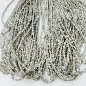 Cheap 15 Inches Top Quality Natural Opaque White Diamond Uncut Shape Beads Wholesale Price