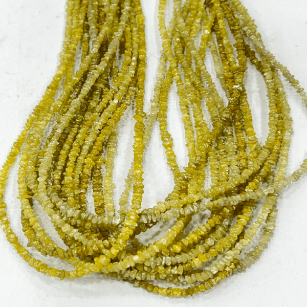 Bulk High Quality 15 Inches Top Quality Natural Yellow Diamond Uncut Shape Beads Wholesale Price
