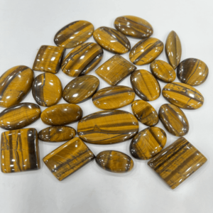 High Quality Natural Yellow Tiger Eye Gemstone Cabochon Free Form Mix Shape Mix Size Wholesale Lot.