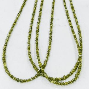 Jewelry Making 15 Inches Top Quality Natural Henna Green Diamond Uncut Shape Beads Wholesale Price