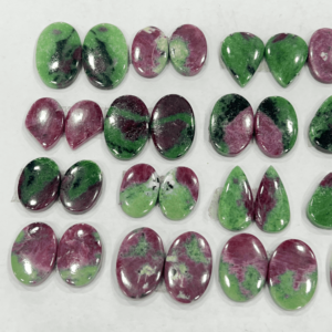 Factory Wholesale Price Natural Excellent High Quality Ruby Zoisite Gemstone Cabochon Match Pair Supplier