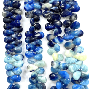 Wholesale Custom Semi-precious High Quality Natural Afganite Smooth Pear Drops Shape Beads 8 Inches Size 6-8mm Approx