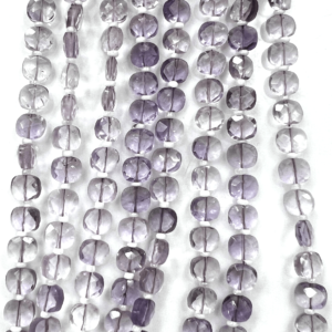 Healing Gemstone Custom High Quality Natural Pink Amethyst Quartz Faceted Cushion Shape Beads 17 Inches Size 6mm Approx