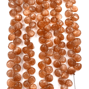 Wholesale Bluk Natural Wholesale High Quality Natural Sunstone Smooth Briolette Tear Props 7 Inches Size 5-7mm Approx