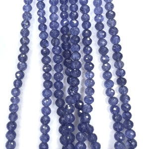 Genuine Top Grade High Quality Wholesale Blue Tanzanite Faceted Round Ball Beads 14 Inches Size 4-5mm Approx