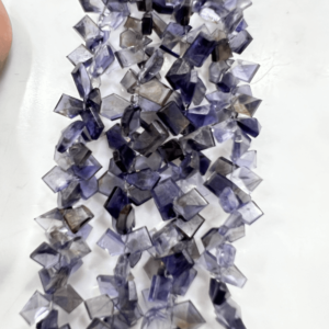 Natural Blue Iolite Gemstone Cut Stone Fancy Shape Briolette Beads Size 6-8MM Approx Gemstone Beads Wholesale