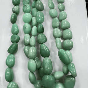 Natural Chrysoprase Gemstone Smooth Nuggets Shape Beads Size 10-15MM Approx Gemstone Beads: The Artisan's Palette of Color and Texture