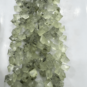 Natural Green Prehnite Gemstone Cut Stone Fancy Shape Briolette Beads Size 6-8MM Approx Transforming Stones into Adornments