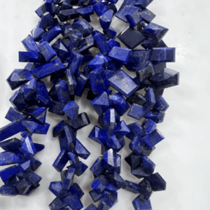 Natural Lapis Lazuli Gemstone Cut Stone Fancy Shape Briolette Beads Size 6-8MM Approx The Magic of Gemstone Beads