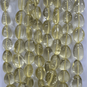Natural Lemon Quartz Gemstone Smooth Nuggets Shape Beads Size 10-15MM Approx Gemstone Bead Jewelry Designs