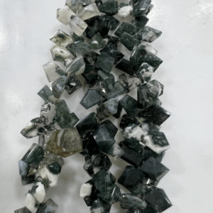 Natural Moss Agate Gemstone Cut Stone Fancy Shape Briolette Beads Size 6-8MM Approx Creating Timeless Beauty