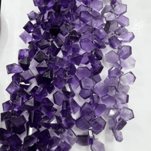 Natural Purple Amethyst Quartz Gemstone Cut Stone Fancy Shape Briolette Beads Size 6-8MM Approx Gemstone jewelry