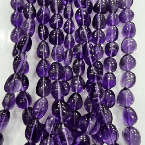 Natural Purple Amethyst Quartz Gemstone Smooth Nuggets Shape Beads Size 10-15MM Approx Handmade crafts