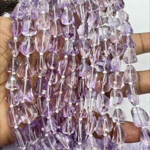 8 Inches Natural Pink Amethyst Quartz Faceted Nuggets High Quality Size 10 to 12mm Approx.