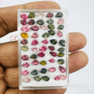 Beautiful High Quality Multi Tourmaline Loose Gemstone Cut Stone Pear Shape Mix Size