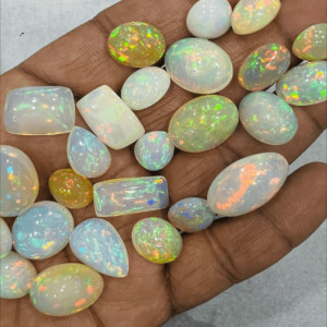 Top Quality Natural Ethiopian Opal Loose Gemstone Cabochon Mix Shape Mix Size Wholesale Lot