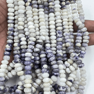 High Quality Natural Tiffany Opal Smooth Rondelle Beads 14 Inches Strand Size 5 to 7mm
