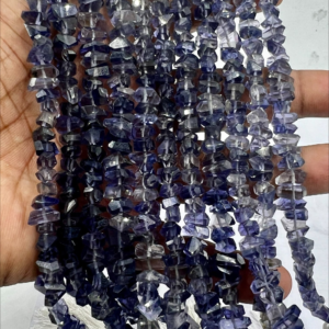 Wholesale Bulk 8 Inches Natural Blue Iolite Faceted Fancy Nuggets High Quality Size 6 to 7mm Approx.