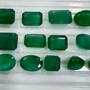 High Quality Natural Zambian Emerald Loose Gemstone Cut Stone Wholesale Lot Wholesale Price Indian Supplier