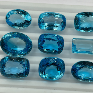Top Quality Natural Sky Blue Topaz Cut Stone Top Color Free Form Mix Shape Wholesale Lot Cut Stone Supplier and Wholesaler
