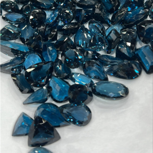 Top Quality Natural London Blue Topaz Cut Stone Top Color Calibrated Stone Mix Shape Wholesale Bulk Topaz Cut Stone for Sale