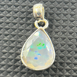 Enigma of Opal Sterling Silver Stone Pendant Ethiopian Opal Cut Stone 925 Sterling Silver Pendent