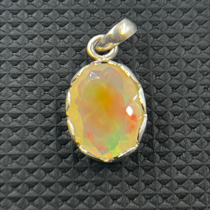 Enchanting Opal Glow Silver Beauty Pendant Ethiopian Opal Cut Stone 925 Sterling Silver Pendent