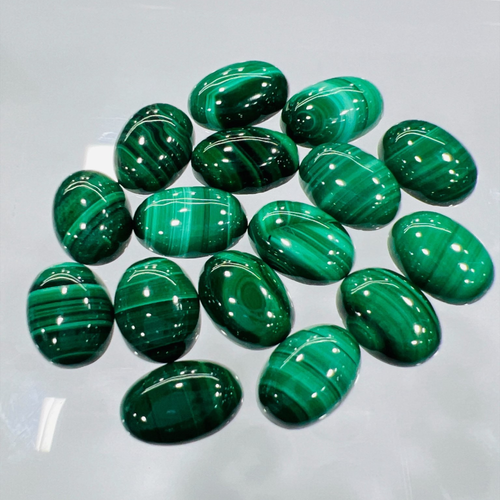 High Quality Natural Malachite 10x14mm Oval Cabochon Wholesale Lot Natural Crystal Stones Gemstone Cabochon Manufacturer