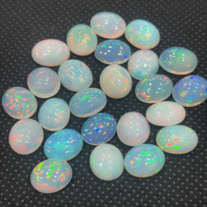 Natural Ethiopian Opal 10x12mm Round Cabochon Cabochons Semiprecious Stones for Jewelry Crystal Stones Cabochons