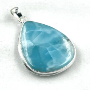 Larimar Gemstone Silver Pendent Contemporary Classics Sterling Silver Necklace Set Fashion Jewelry Pendants