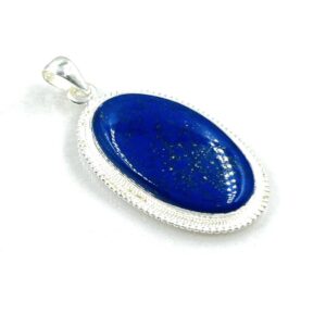 Lapis Lazuli Gemstone Silver Pendent Trendy Minimalist Bulk Silver Necklace Collection Fashion Jewelry Pendants
